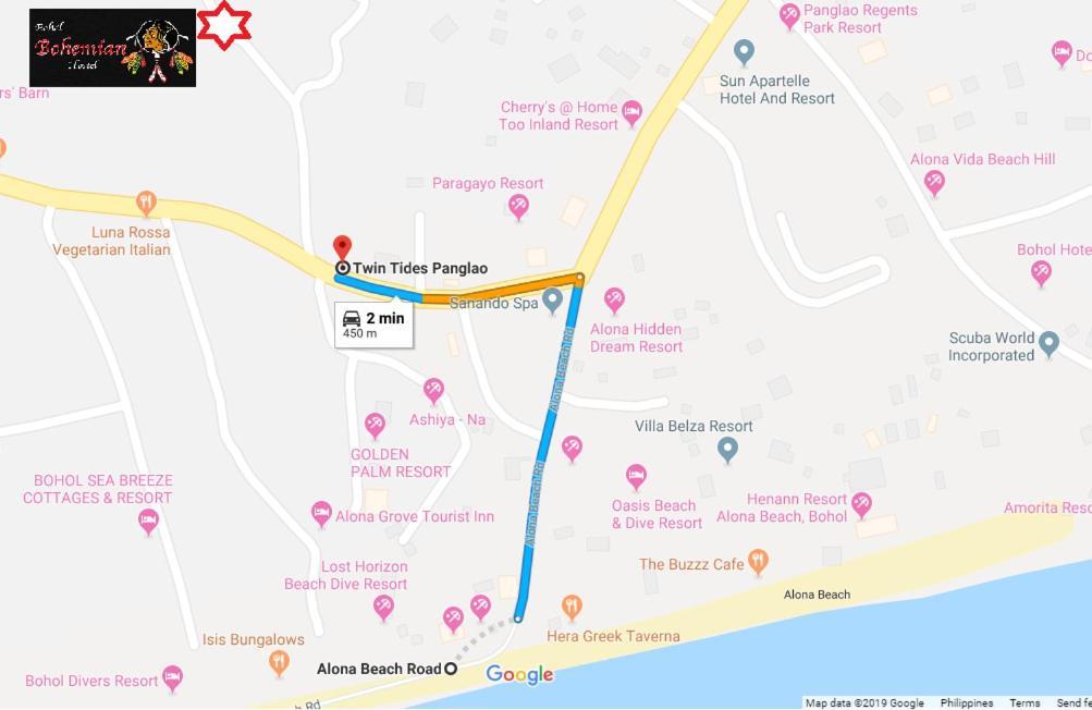 Bohemian Bohol Hostel Панглао Экстерьер фото